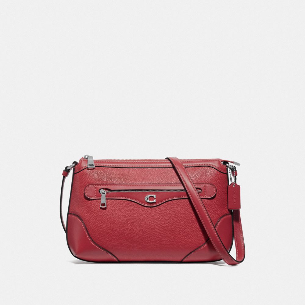 COACH F72839 IVIE MESSENGER WASHED RED/SILVER