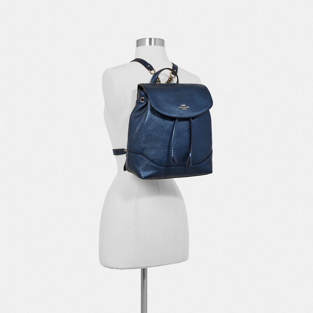 COACH F72841 ELLE BACKPACK MTLLC MIDNIGHT NAVY/SILVER