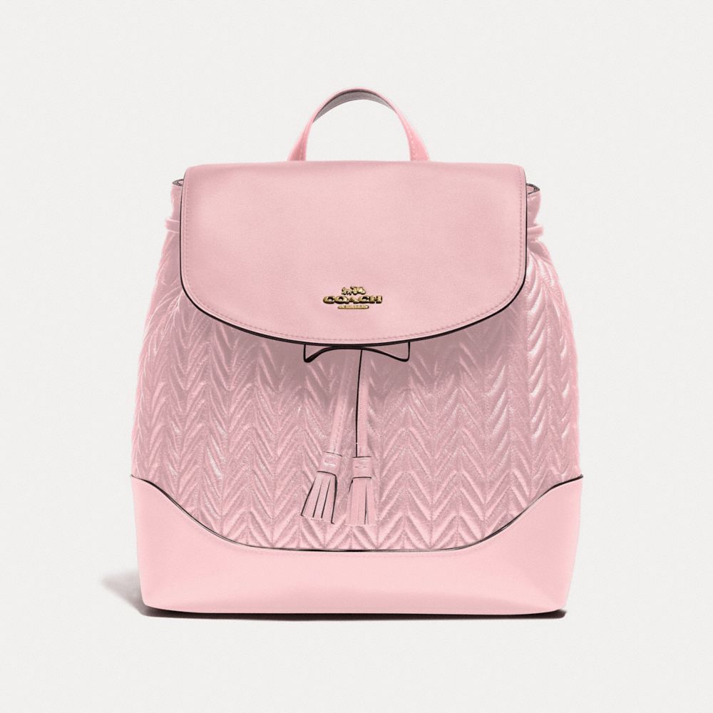 ELLE BACKPACK WITH QUILTING - CARNATION/SILVER - COACH F72842