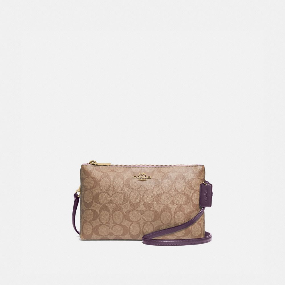 LYLA CROSSBODY IN COLORBLOCK SIGNATURE CANVAS - TULIP/KHAKI/GOLD - COACH F72890