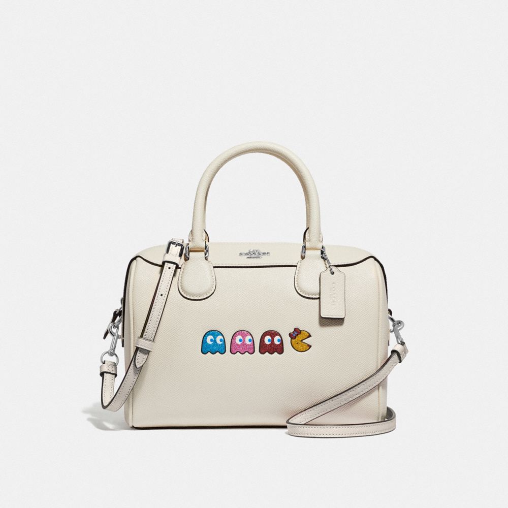 COACH F72907 MINI BENNETT SATCHEL WITH PAC-MAN ANIMATION CHALK MULTI/SILVER