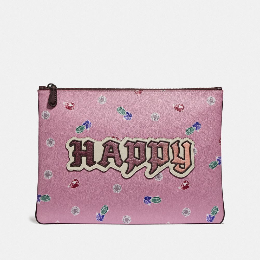 DISNEY X COACH LARGE WRISTLET 30 WITH HAPPY - MULTI - COACH F72913