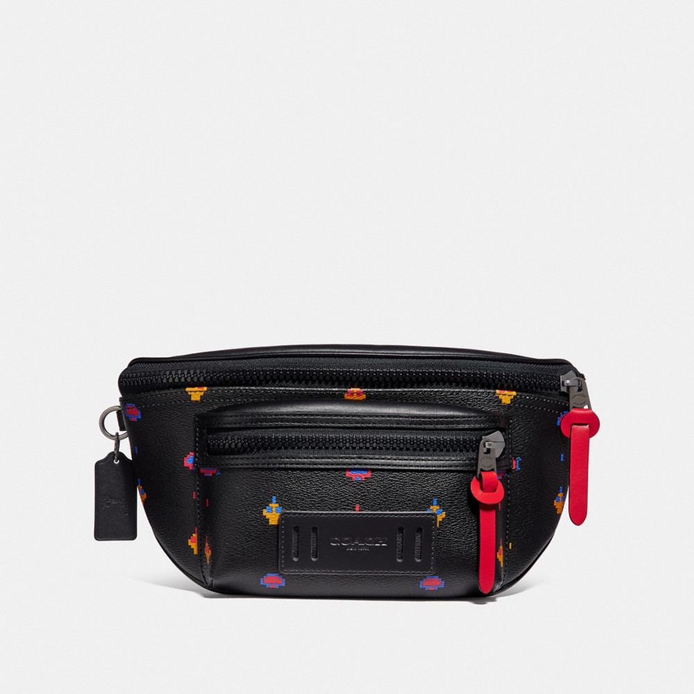 COACH F72920 Terrain Belt Bag With Allover Atari Print BLACK MULTI/BLACK ANTIQUE NICKEL