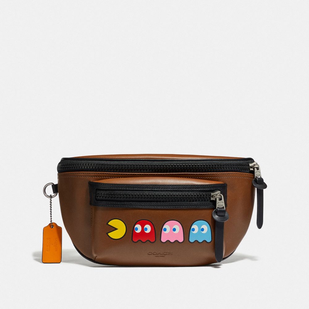 TERRAIN BELT BAG WITH PAC-MAN MOTIF - F72922 - SADDLE/BLACK ANTIQUE NICKEL