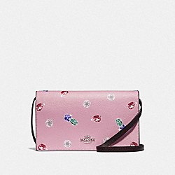 DISNEY X COACH HAYDEN FOLDOVER CROSSBODY CLUTCH WITH SNOW WHITE AND THE SEVEN DWARFS GEMS PRINT - TULIP/MULTI/SILVER - COACH F72966