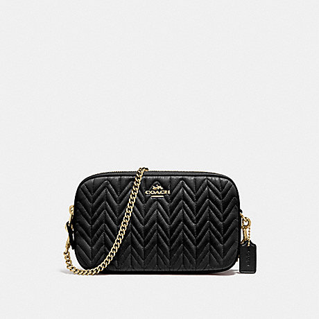 COACH CHAIN CROSSBODY WITH QUILTING - BLACK/IMITATION GOLD - F72998