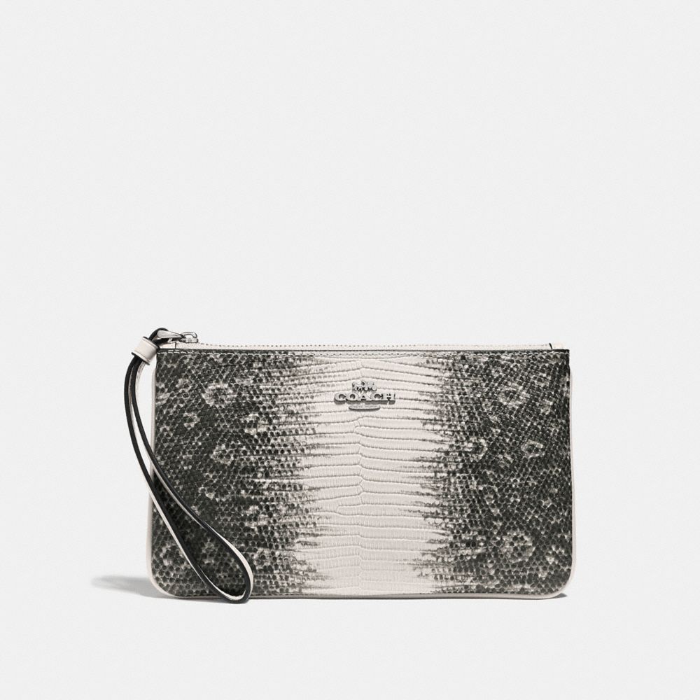 COACH F73003 Large Wristlet CHALK/SILVER