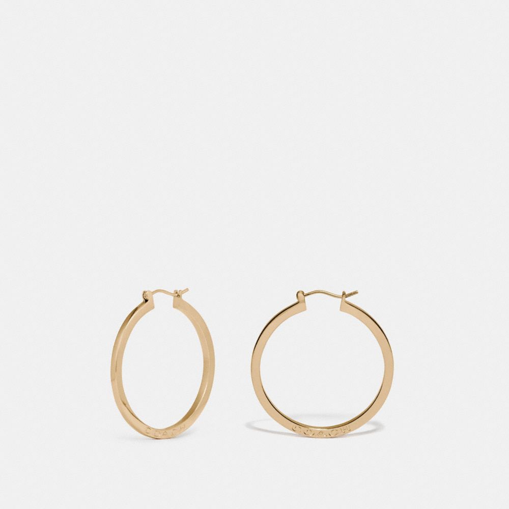 COACH HOOP EARRINGS - GOLD - F73022