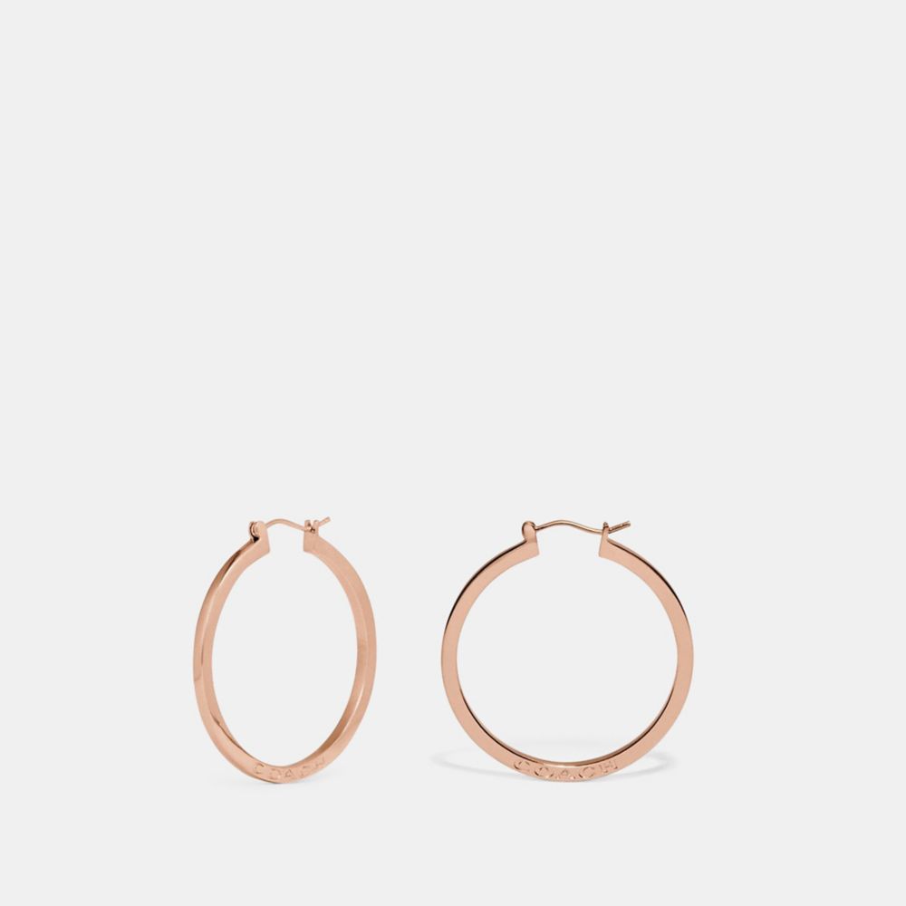 COACH F73022 - HOOP EARRINGS ROSEGOLD