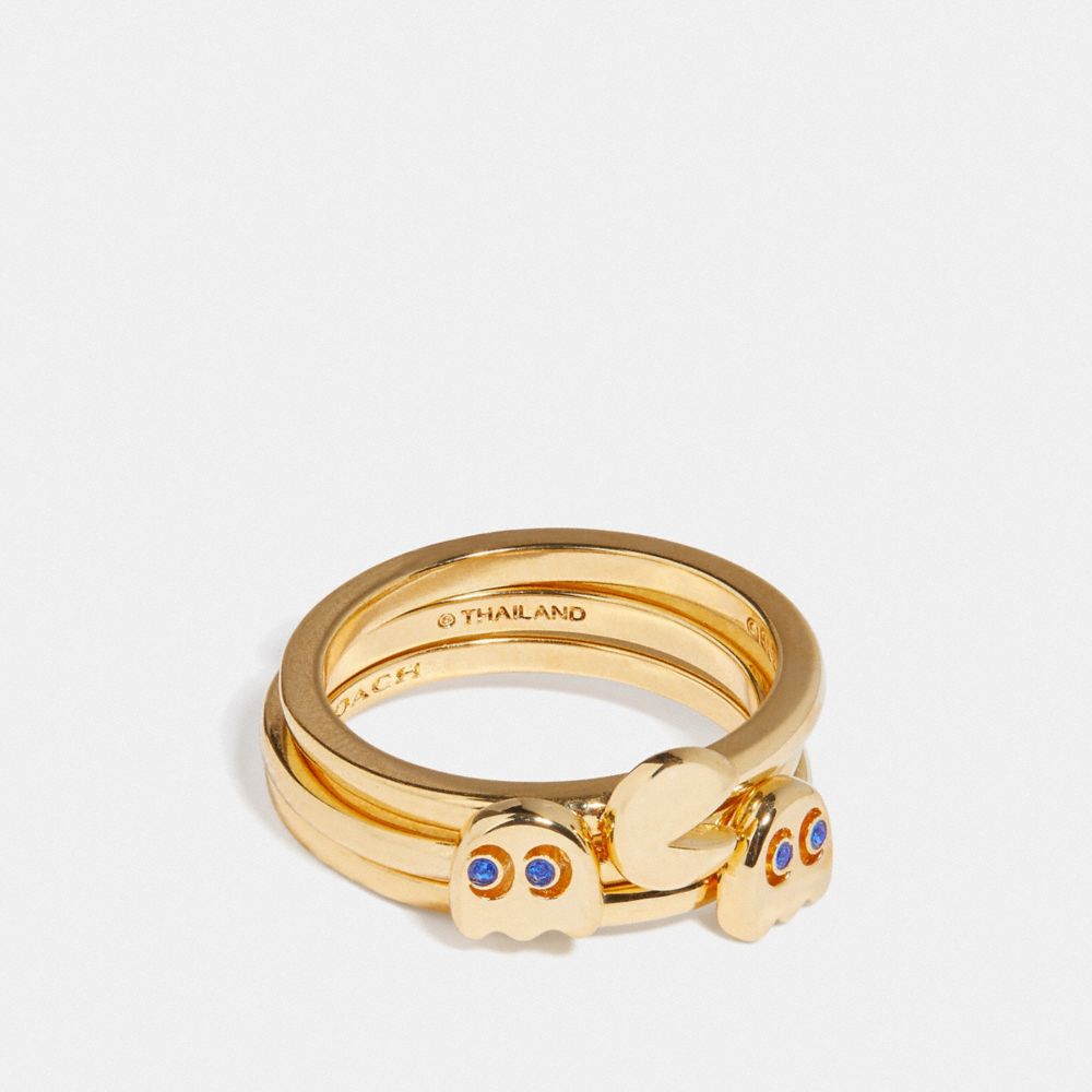 PAC-MAN RING SET - F73026 - MULTI/GOLD