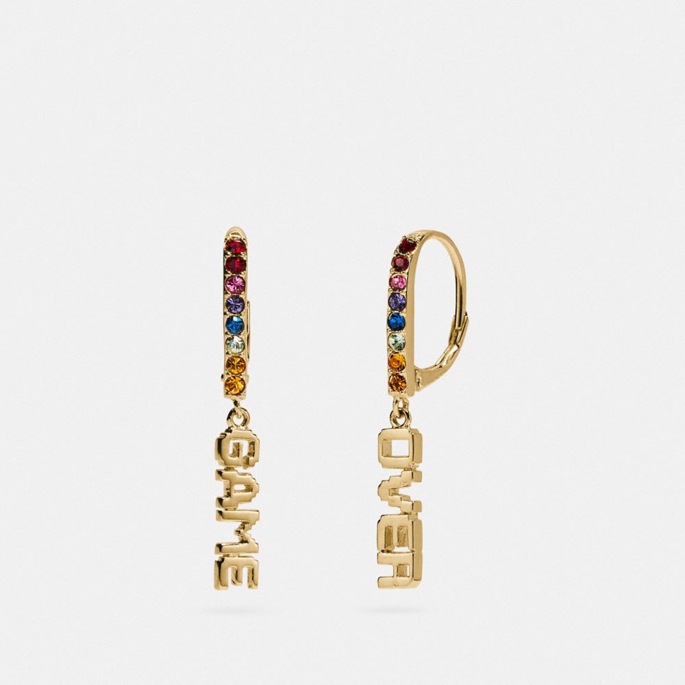 COACH F73028 PAC-MAN GAME OVER EARRINGS MULTI/GOLD