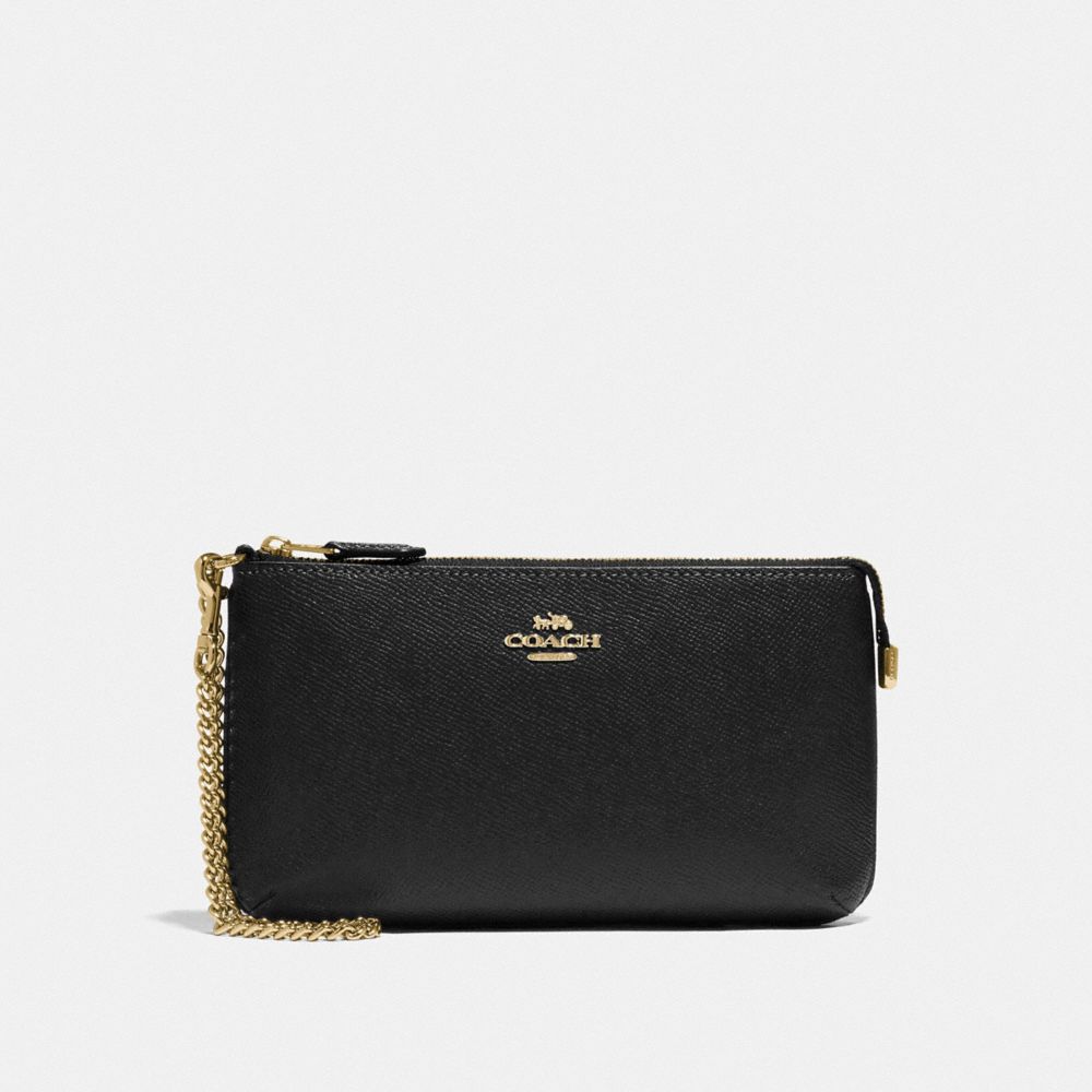 COACH F73044 - LARGE WRISTLET - BLACK/GOLD | COACH DEALS