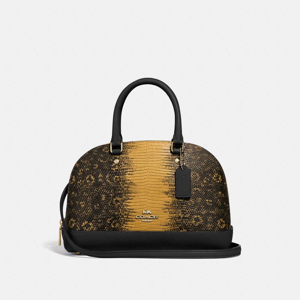 COACH MINI SIERRA SATCHEL - MUSTARD/GOLD - F73059