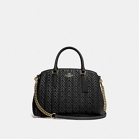 COACH SAGE CARRYALL WITH QUILTING - BLACK/IMITATION GOLD - F73062