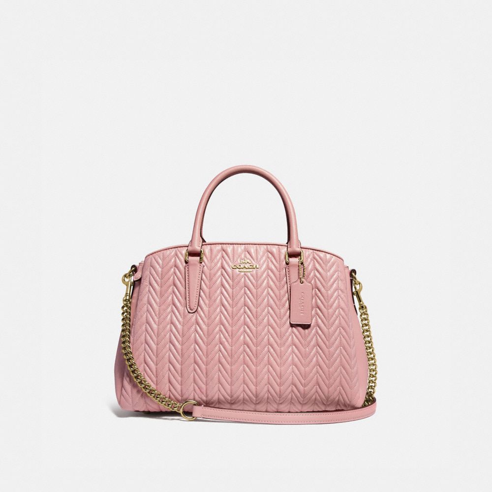 COACH F73062 - SAGE CARRYALL WITH QUILTING IM/PINK PETAL