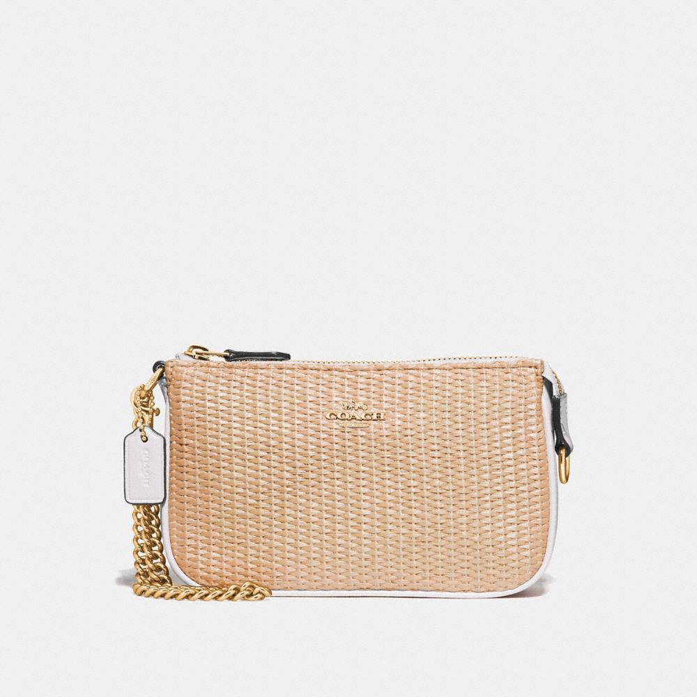 COACH LARGE WRISTLET 19 - NATURAL CHALK/GOLD - F73071