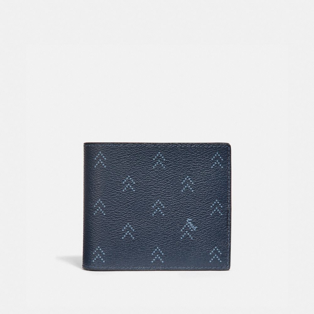 3-IN-1 WALLET WITH DOT ARROW PRINT - NAVY/MULTI - COACH F73097