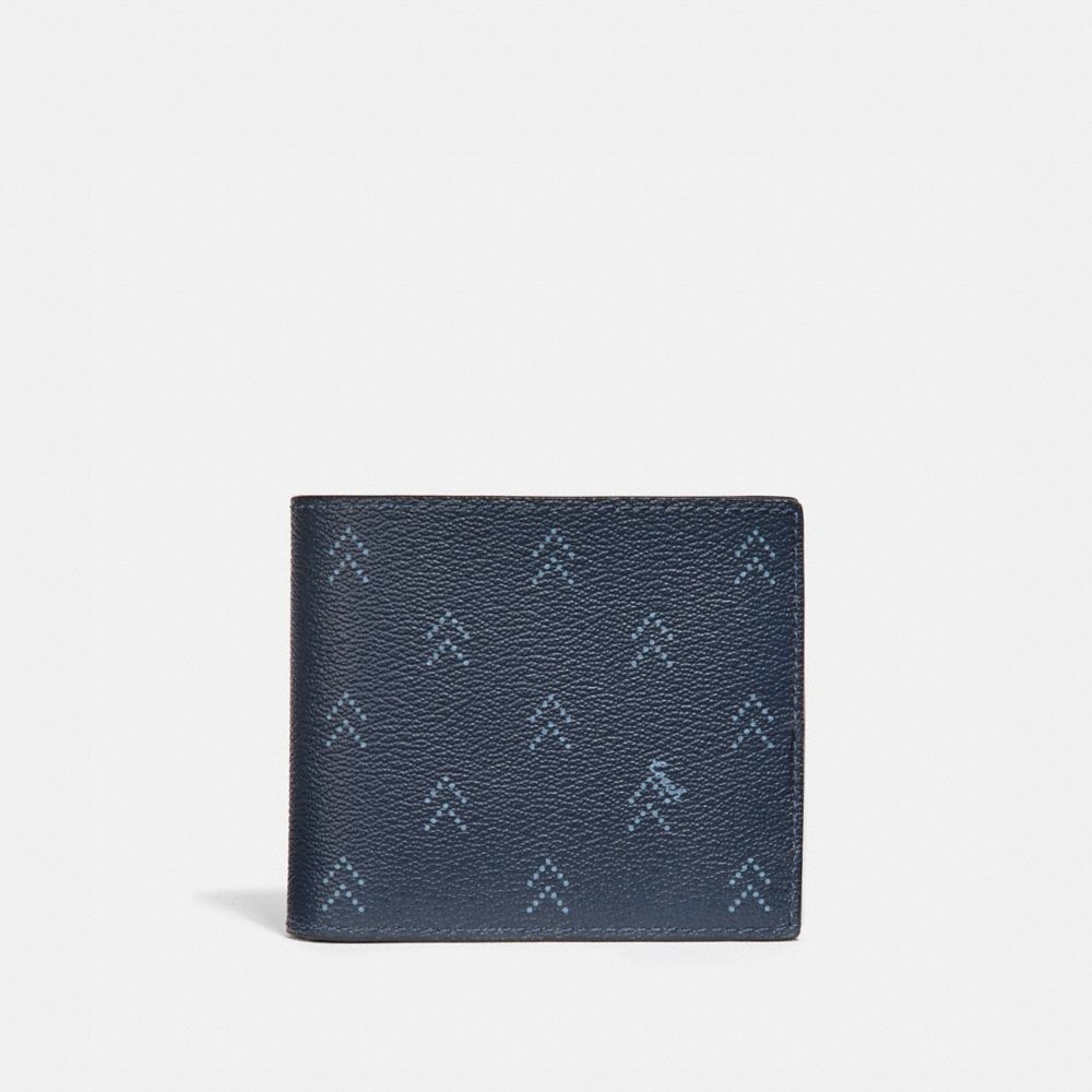 COACH F73097 3-in-1 Wallet With Dot Arrow Print NAVY/MULTI