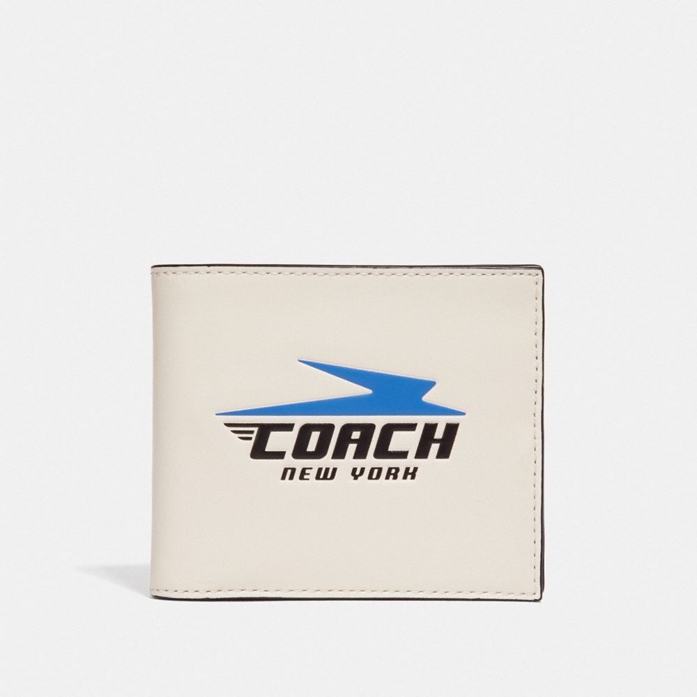 3-IN-1 WALLET WITH VINTAGE COACH MOTIF - F73099 - CHALK