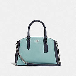 COACH MINI SAGE CARRYALL IN COLORBLOCK - SEAFOAM/MULTI/SILVER - F73115