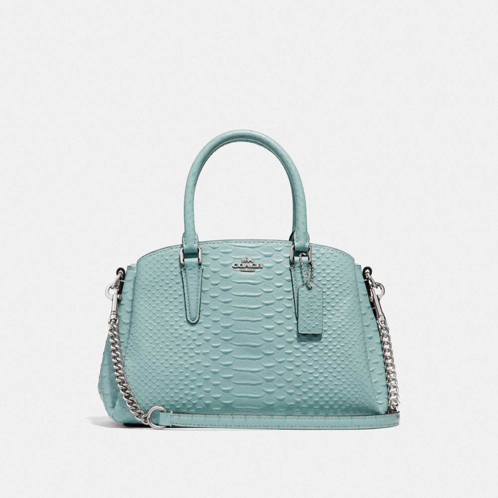 MINI SAGE CARRYALL - SEAFOAM/SILVER - COACH F73126