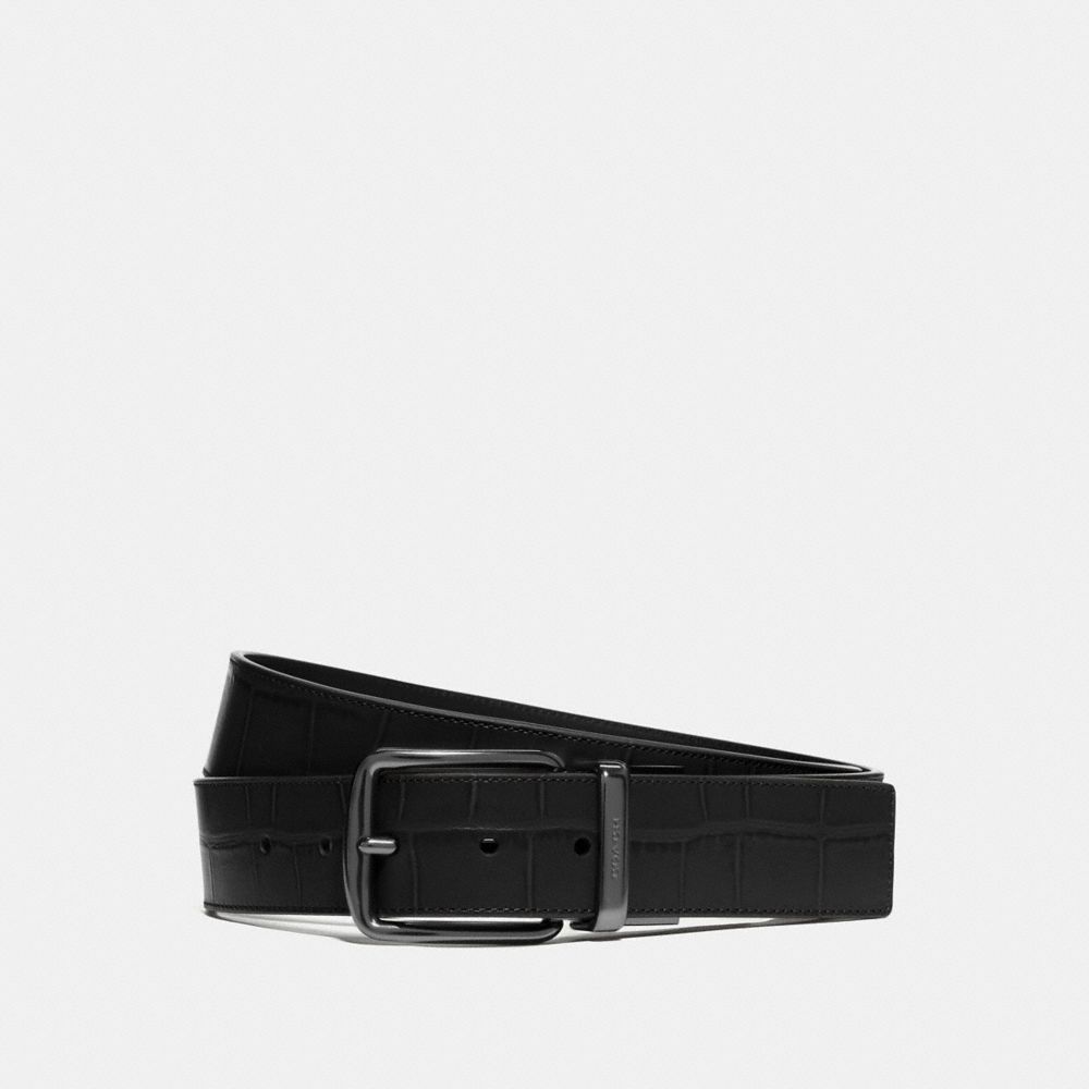 COACH F73136 Modern Harness Cut-to-size Reversible Belt BLACK
