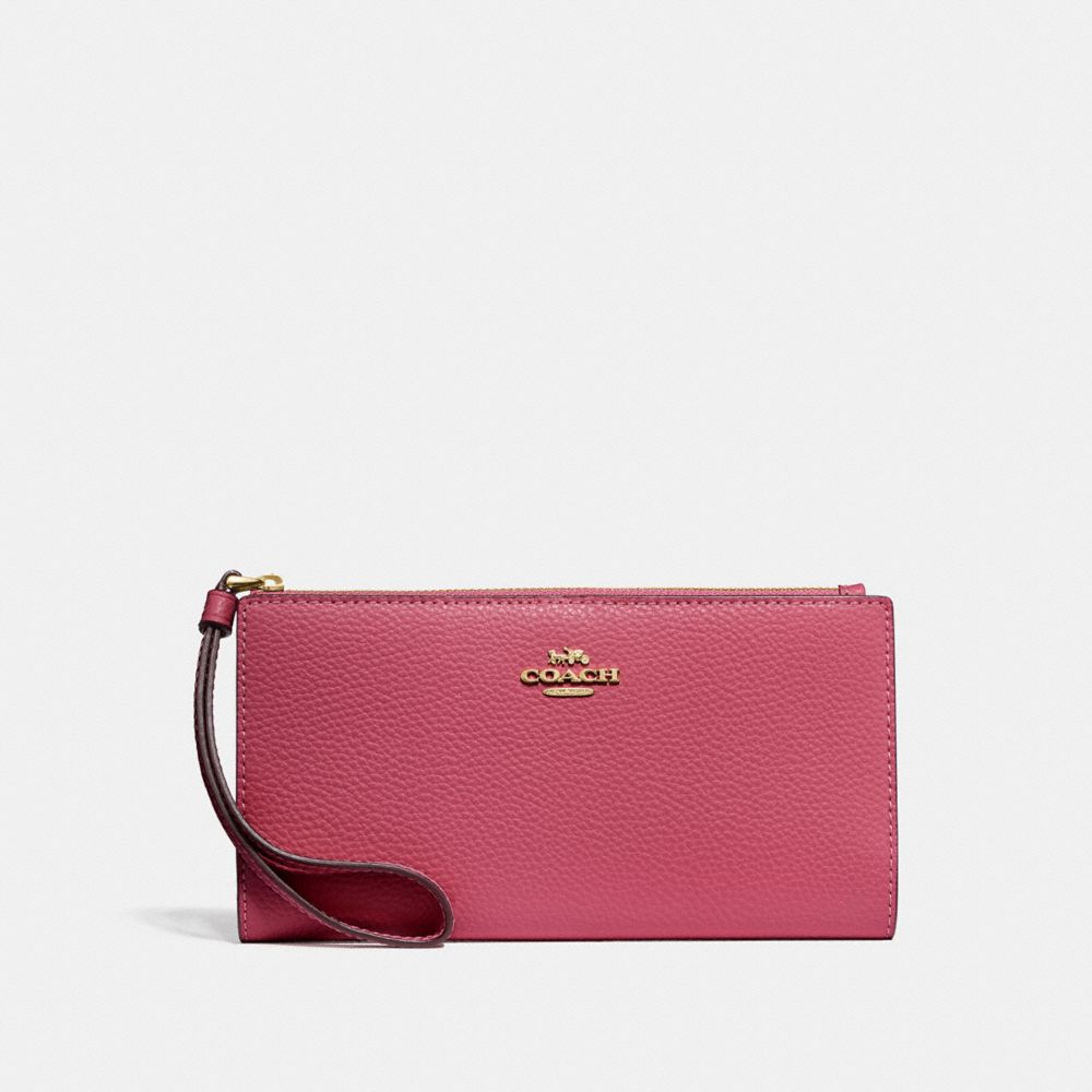 COACH F73156 Long Wallet ROUGE/GOLD