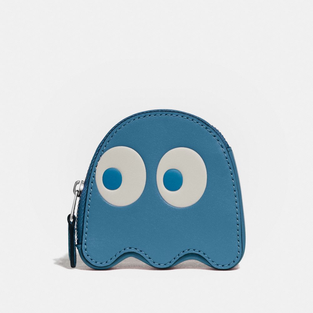 COACH F73165 Pac-man Ghost Coin Case RIVER/SILVER