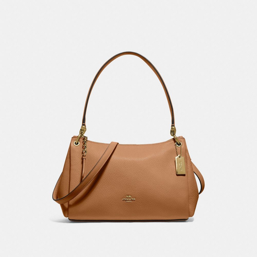 SMALL MIA SHOULDER BAG - F73196 - LIGHT SADDLE/GOLD