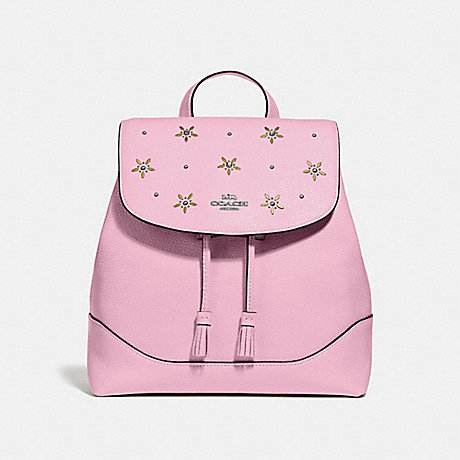 COACH ELLE BACKPACK WITH ALLOVER STUDS - TULIP - F73207