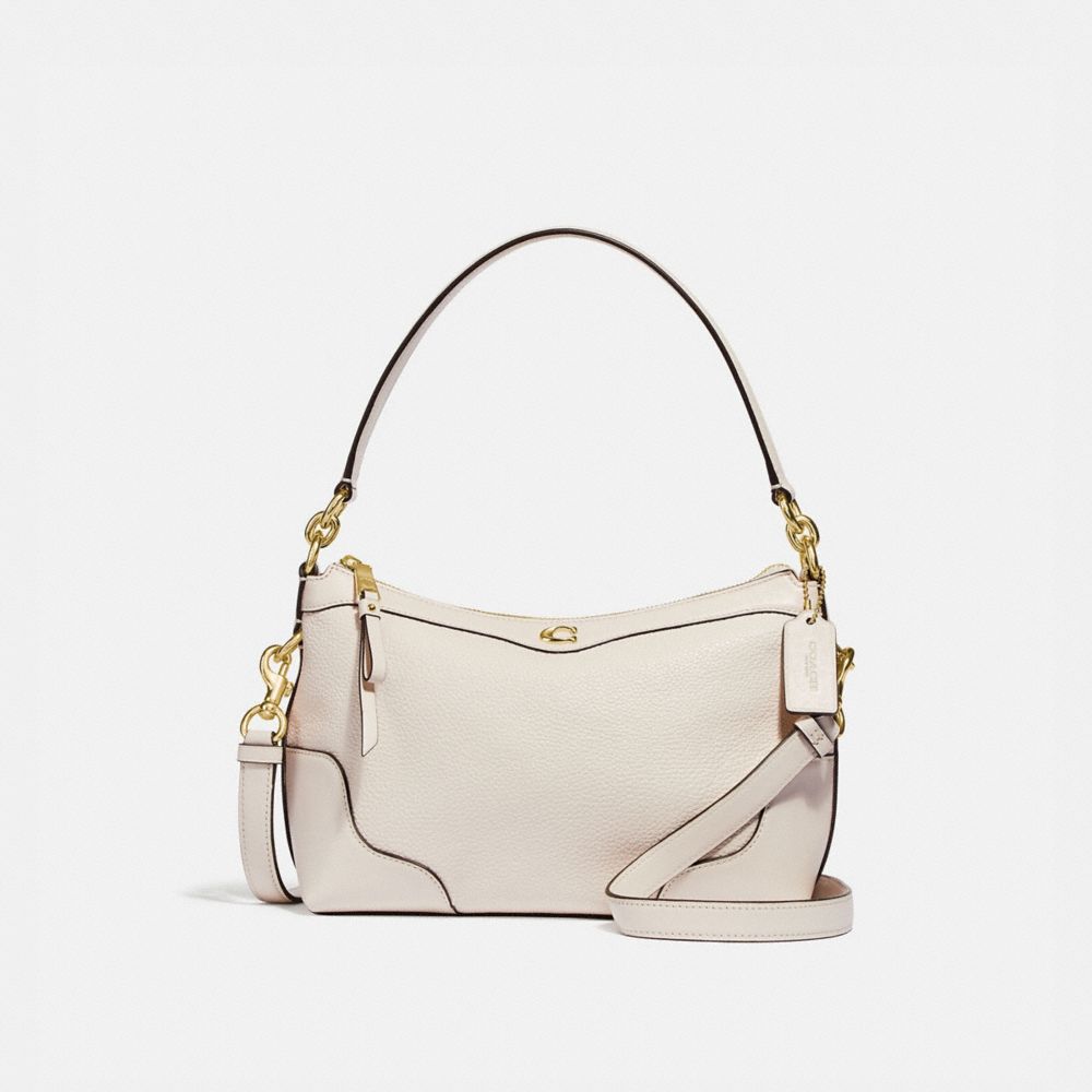 EAST/WEST SMALL IVIE SHOULDER BAG - F73271 - CHALK/GOLD