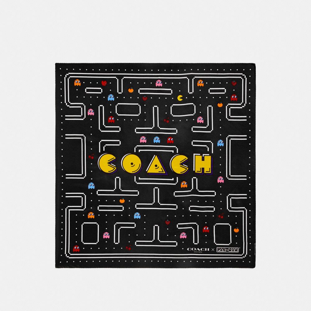 COACH F73305 Pac-man Silk Bandana BLACK