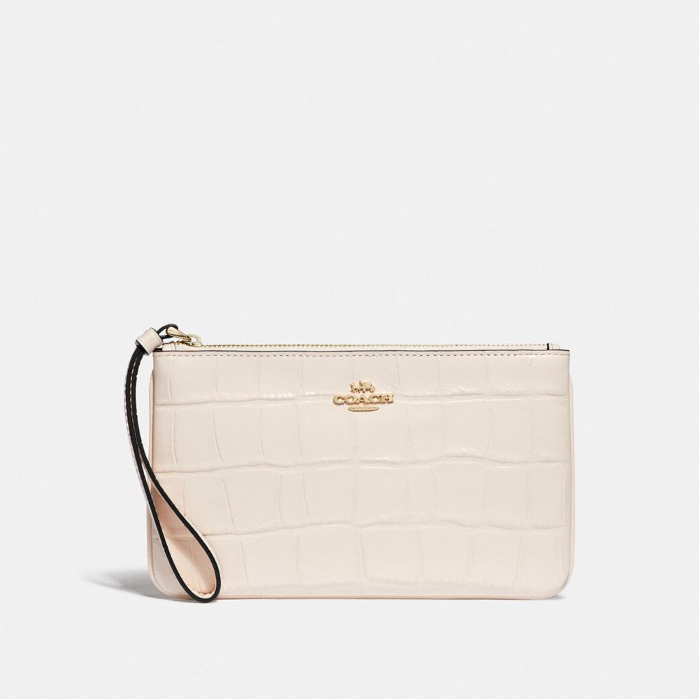 COACH F73377 - LARGE WRISTLET CHALK/IMITATION GOLD