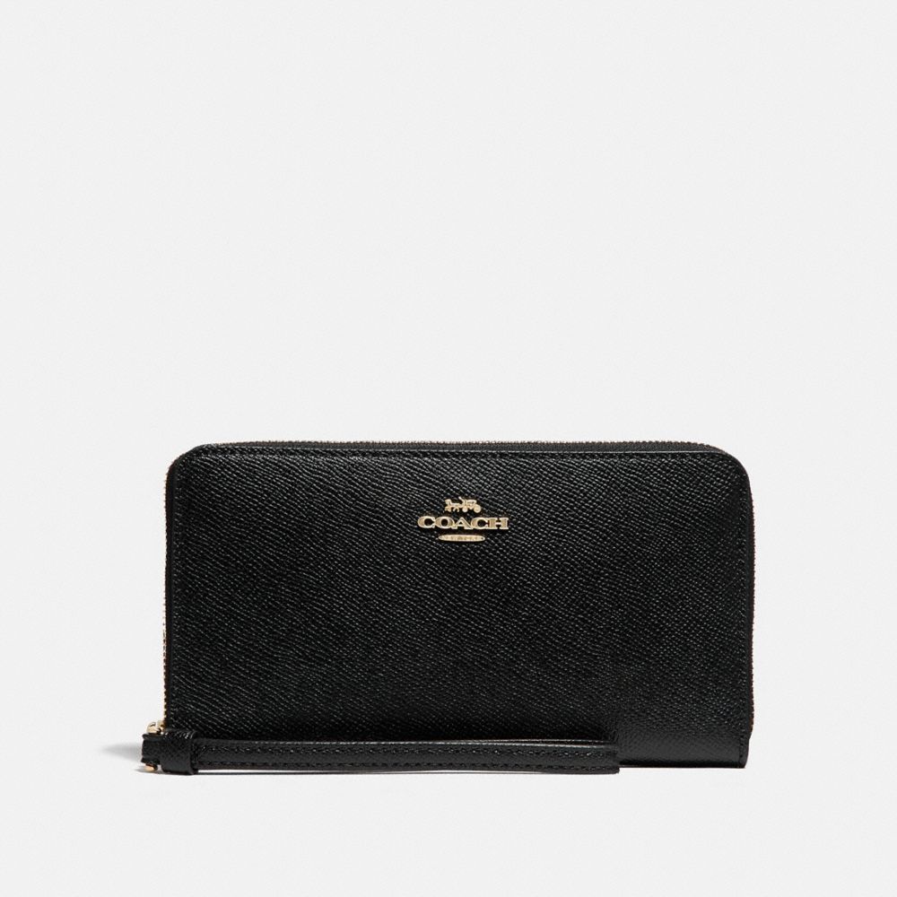 COACH F73413 Large Phone Wallet BLACK/IMITATION GOLD