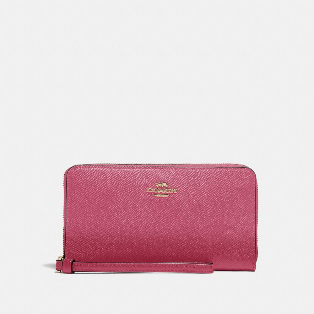 COACH F73413 LARGE PHONE WALLET ROUGE/GOLD