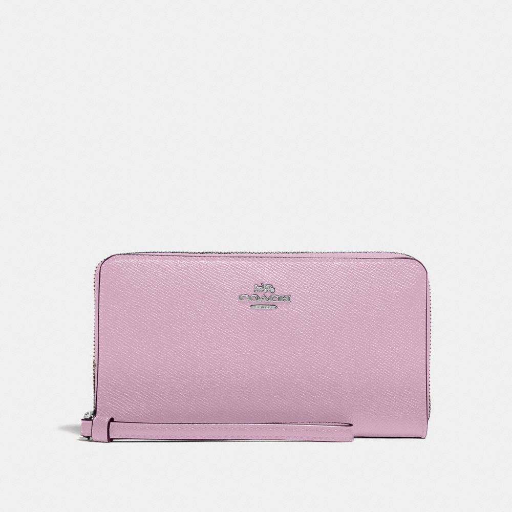 COACH F73413 LARGE PHONE WALLET LILAC/SILVER