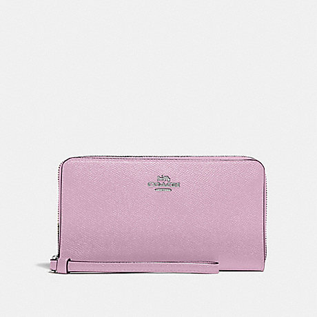 COACH LARGE PHONE WALLET - LILAC/SILVER - F73413