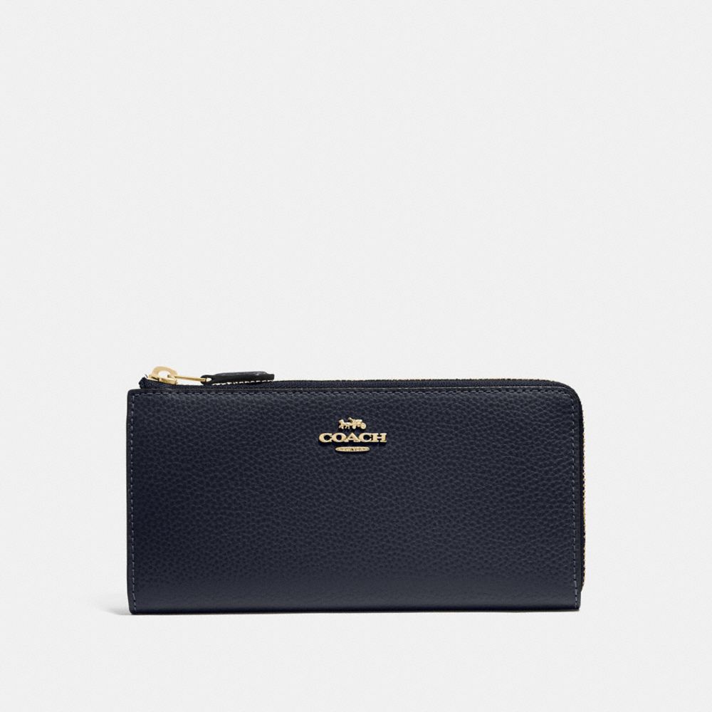 L-ZIP WALLET - F73445 - MIDNIGHT/GOLD