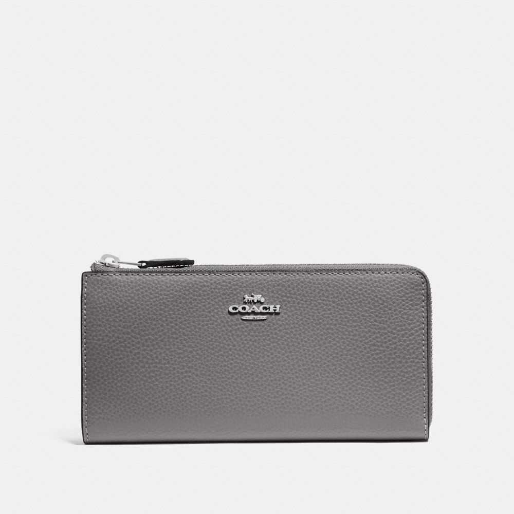 L-ZIP WALLET - F73445 - HEATHER GREY/SILVER