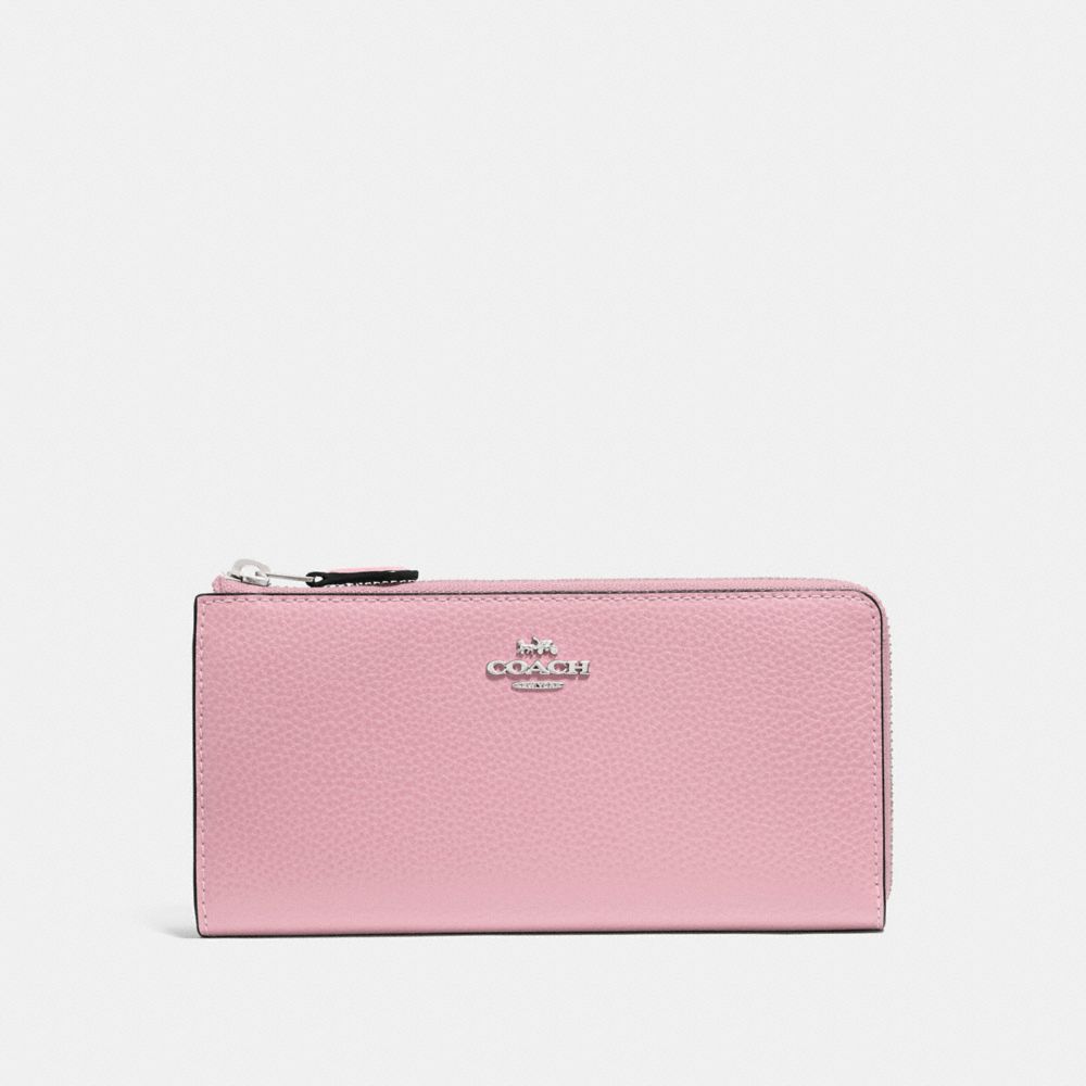 L-ZIP WALLET - CARNATION/SILVER - COACH F73445