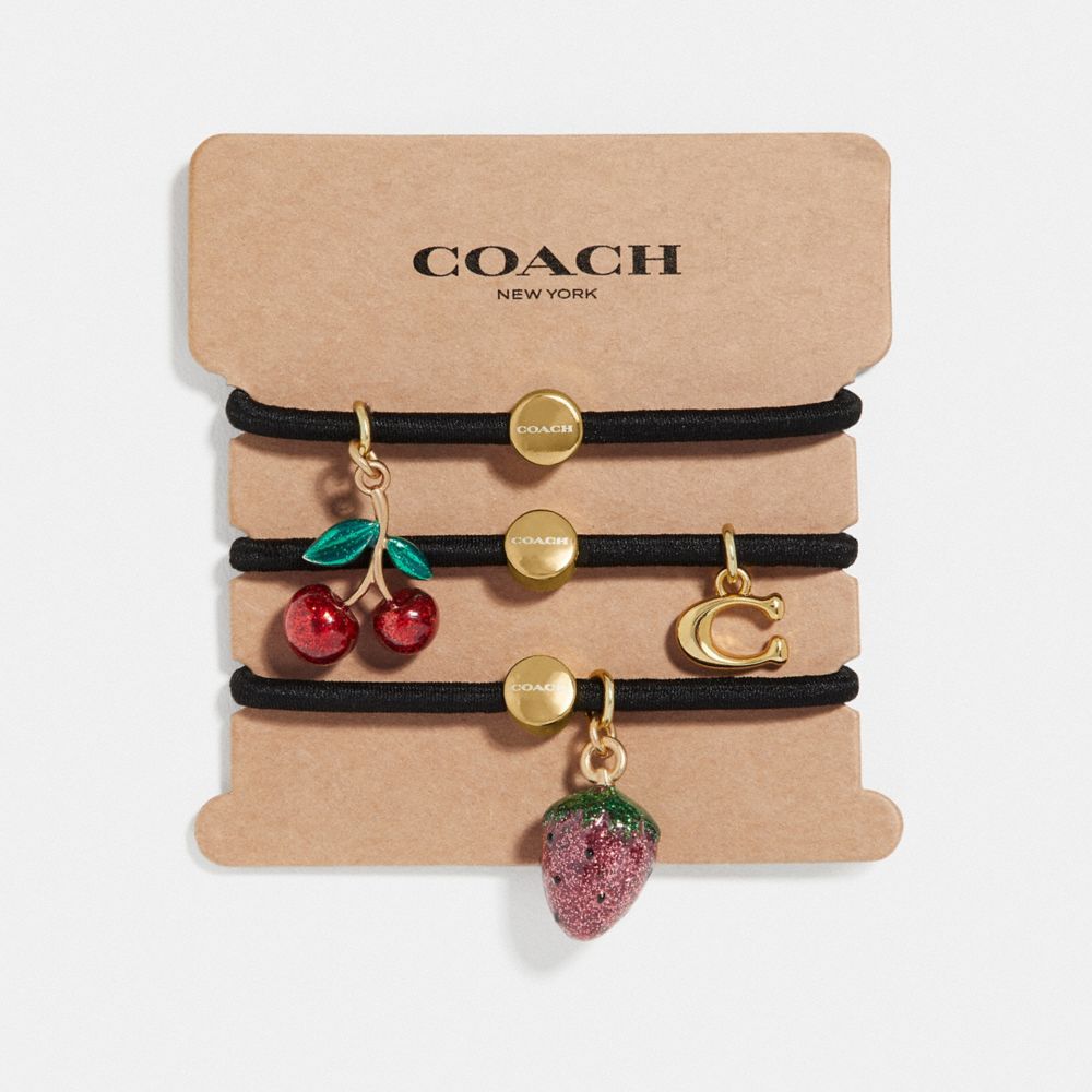 COACH F73503 FRUIT CHARMS HAIR TIES MULTICOLOR