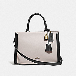 ZOE CARRYALL IN COLORBLOCK - F73518 - CHALK MULTI/GOLD