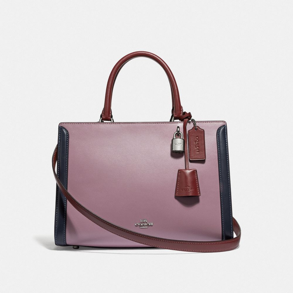 ZOE CARRYALL IN COLORBLOCK - JASMINE MULTI/SILVER - COACH F73518