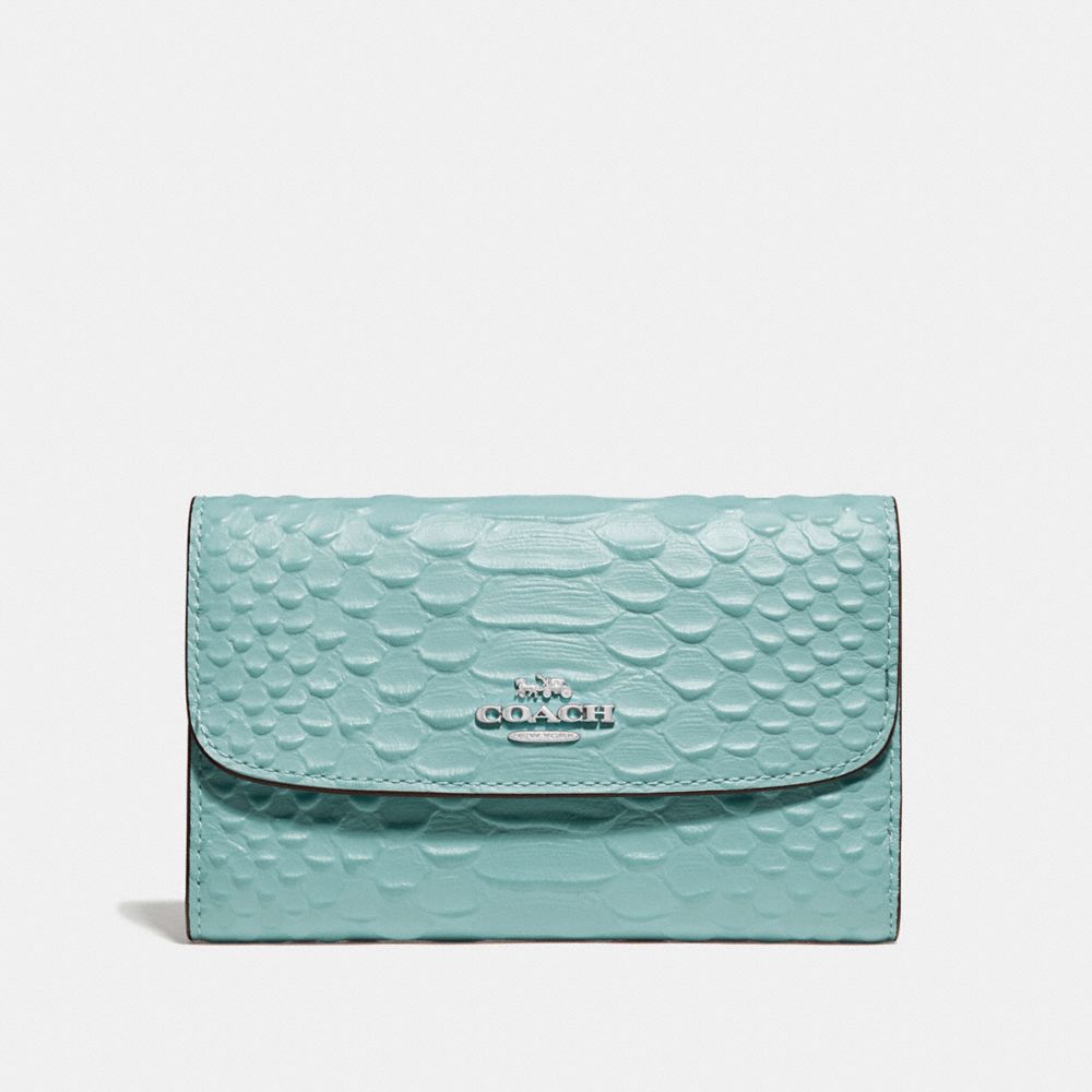 MEDIUM ENVELOPE WALLET - F73566 - SEAFOAM/SILVER