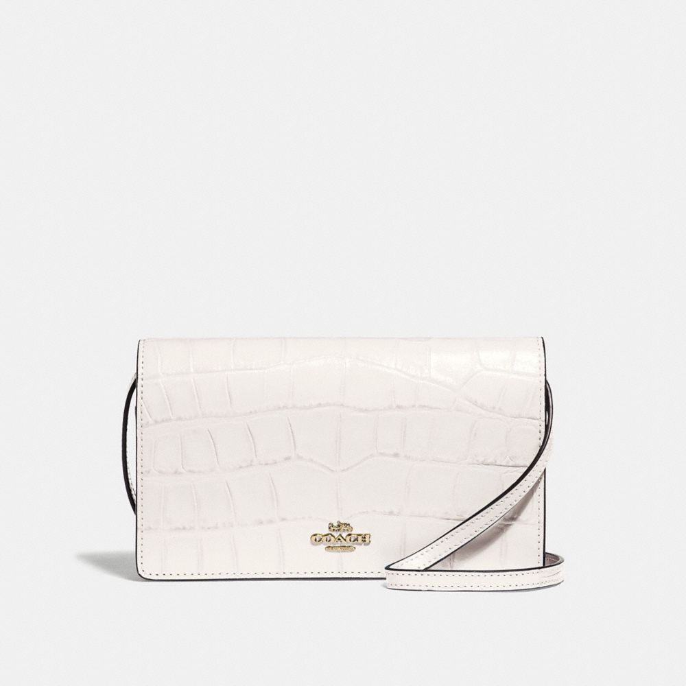 COACH F73587 - HAYDEN FOLDOVER CROSSBODY CLUTCH CHALK/IMITATION GOLD