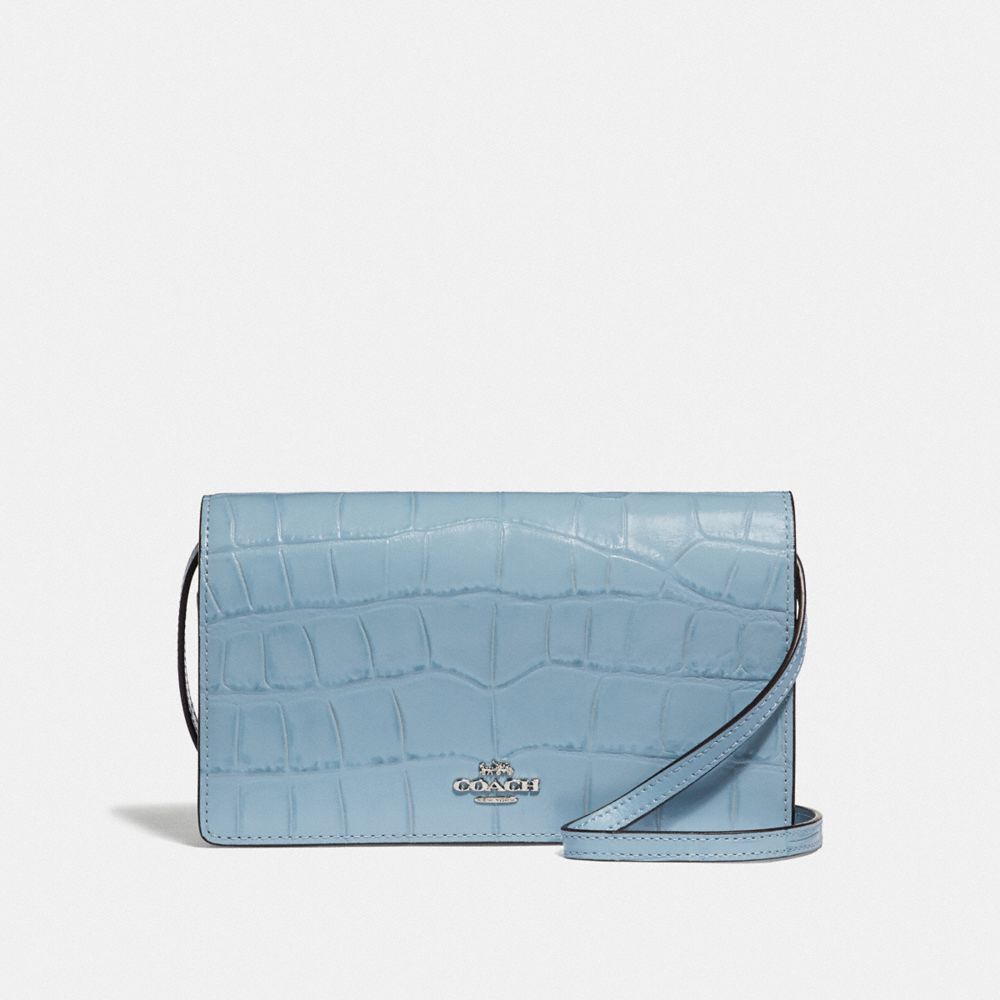 HAYDEN FOLDOVER CROSSBODY CLUTCH - CORNFLOWER/SILVER - COACH F73587