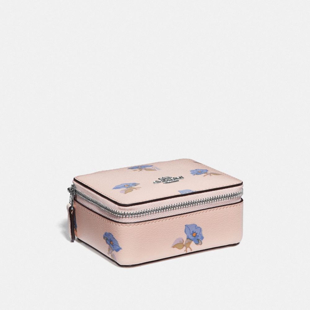 JEWELRY BOX WITH BELL FLOWER PRINT - PINK/MULTI/SILVER - COACH F73592