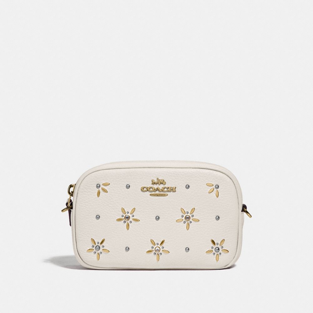 COACH F73614 Convertible Belt Bag With Allover Studs CHALK