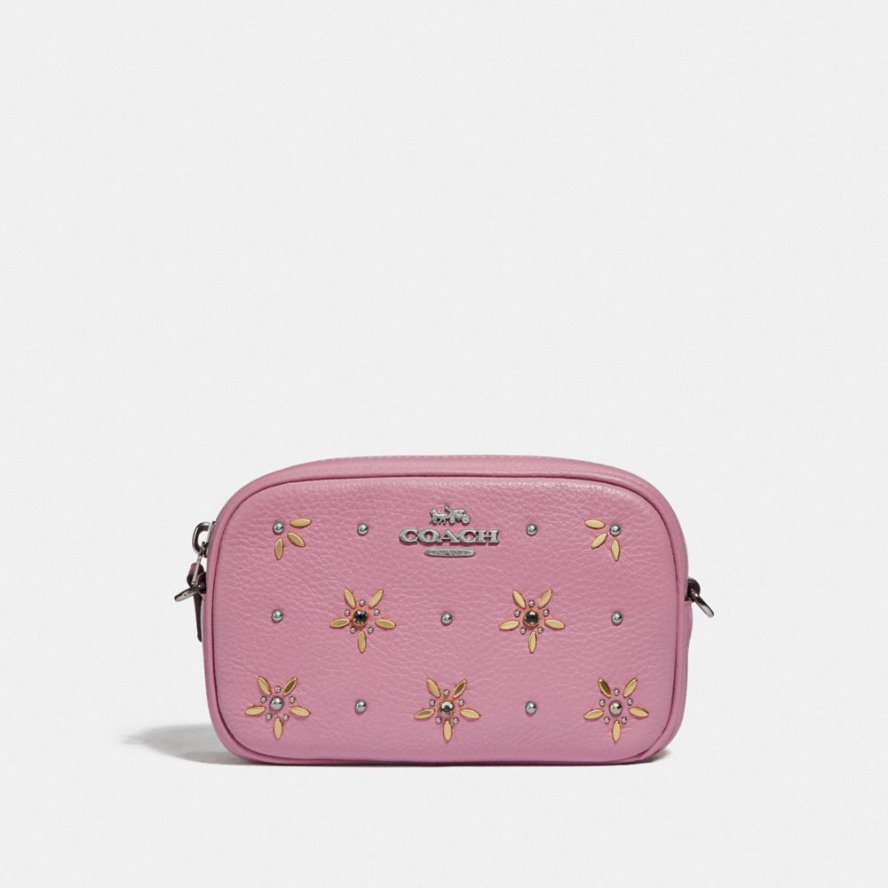 CONVERTIBLE BELT BAG WITH ALLOVER STUDS - F73614 - TULIP