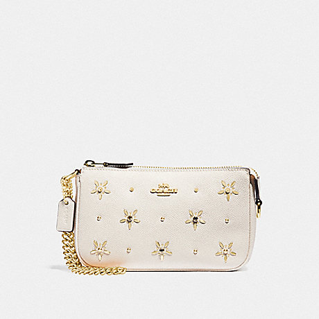 COACH F73615 LARGE WRISTLET 19 WITH ALLOVER STUDS CHALK